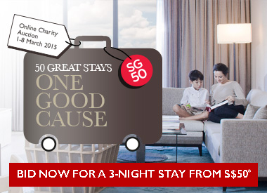 50 Great Stays, <br>One Good Cause <br>at Frasers Hospitality