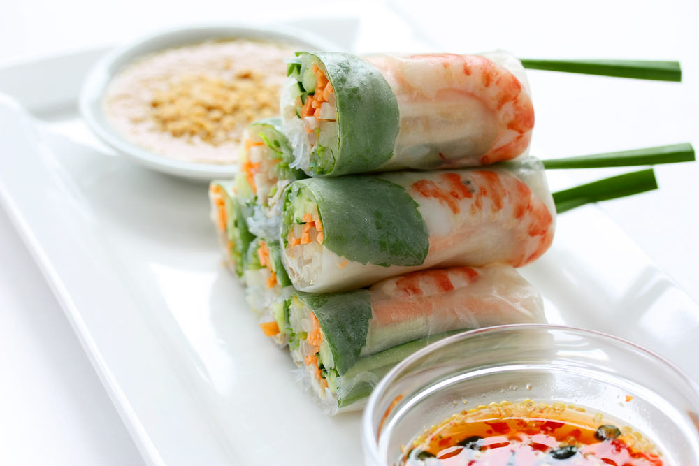 Treat #1: Fresh Spring Rolls with Prawns